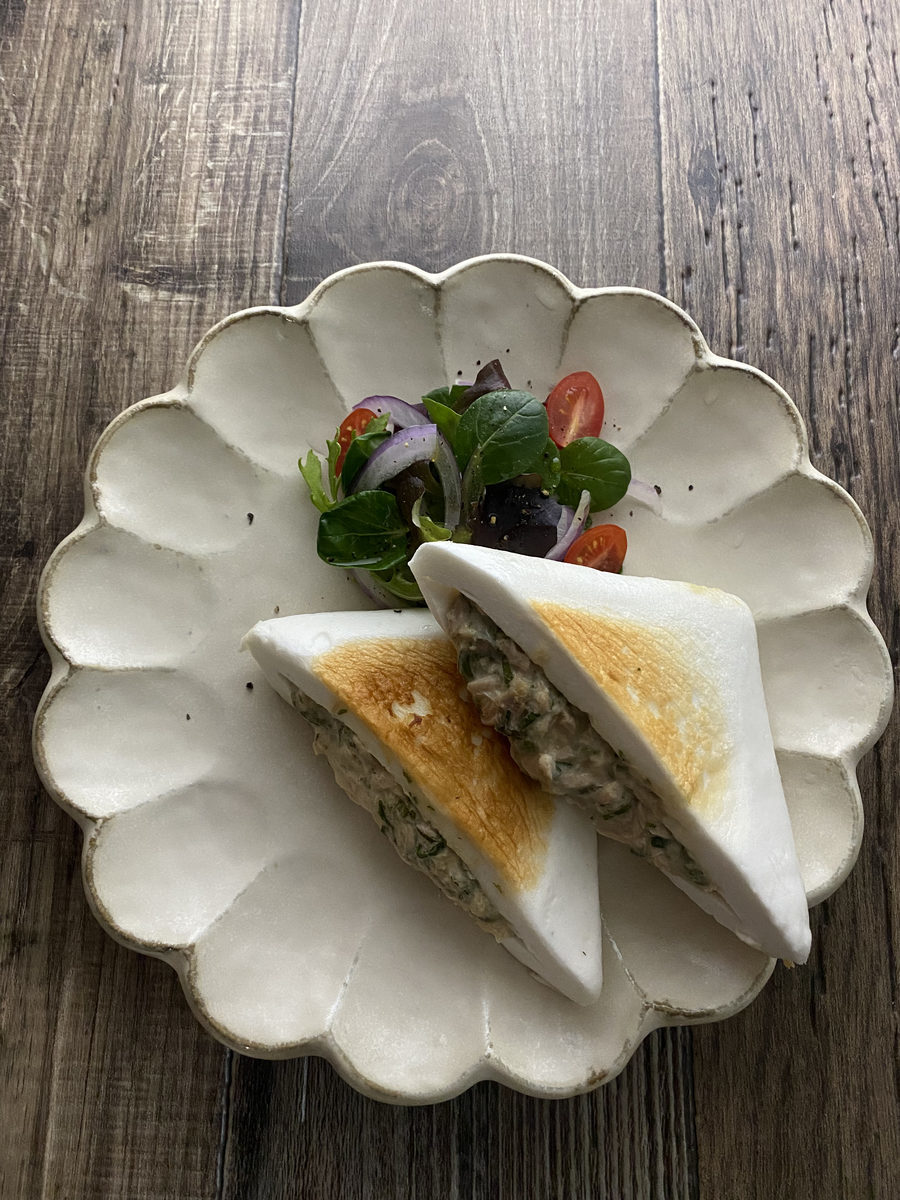 はんぺんと大葉ツナサラダのはさみ焼き