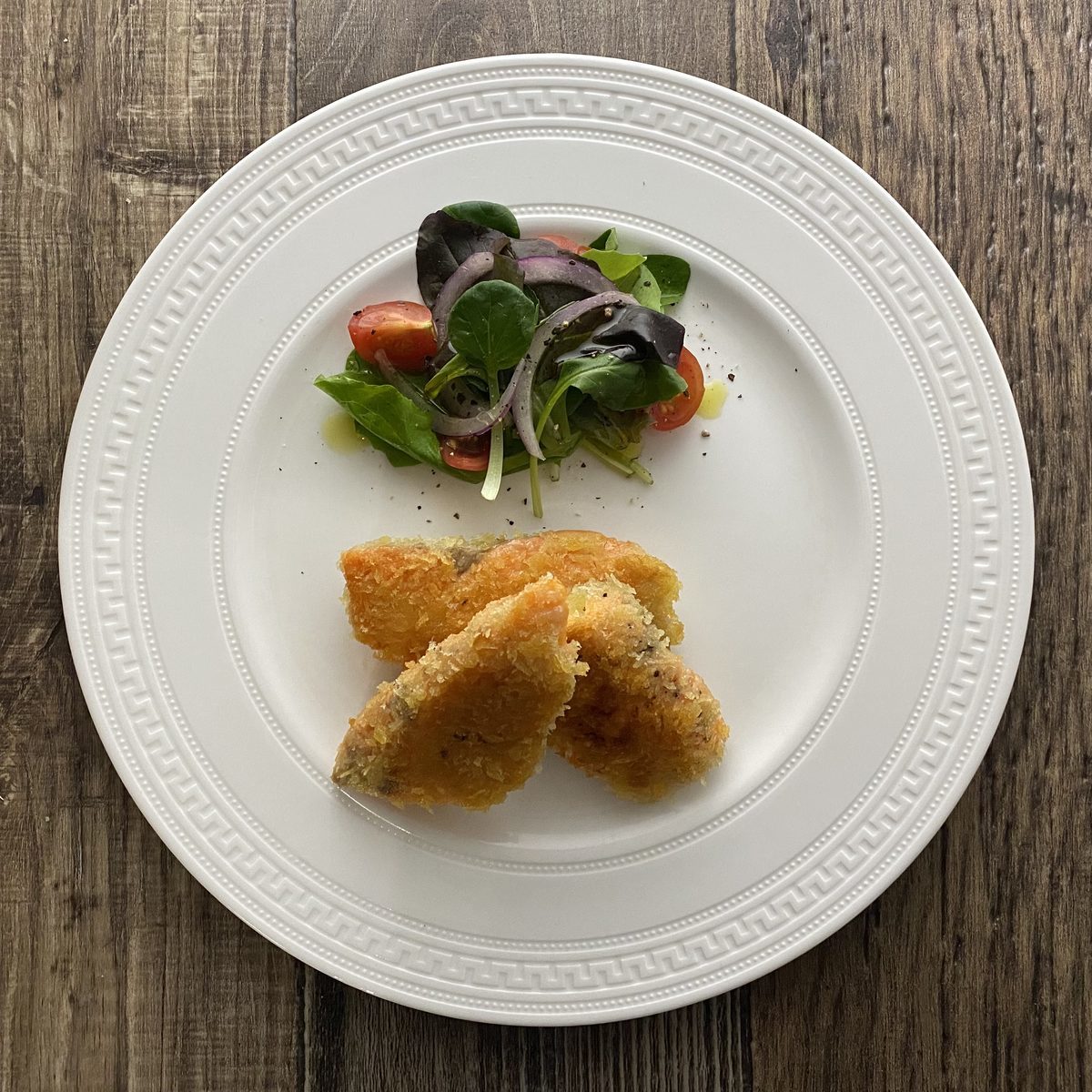 揚げないサーモンチーズフライ