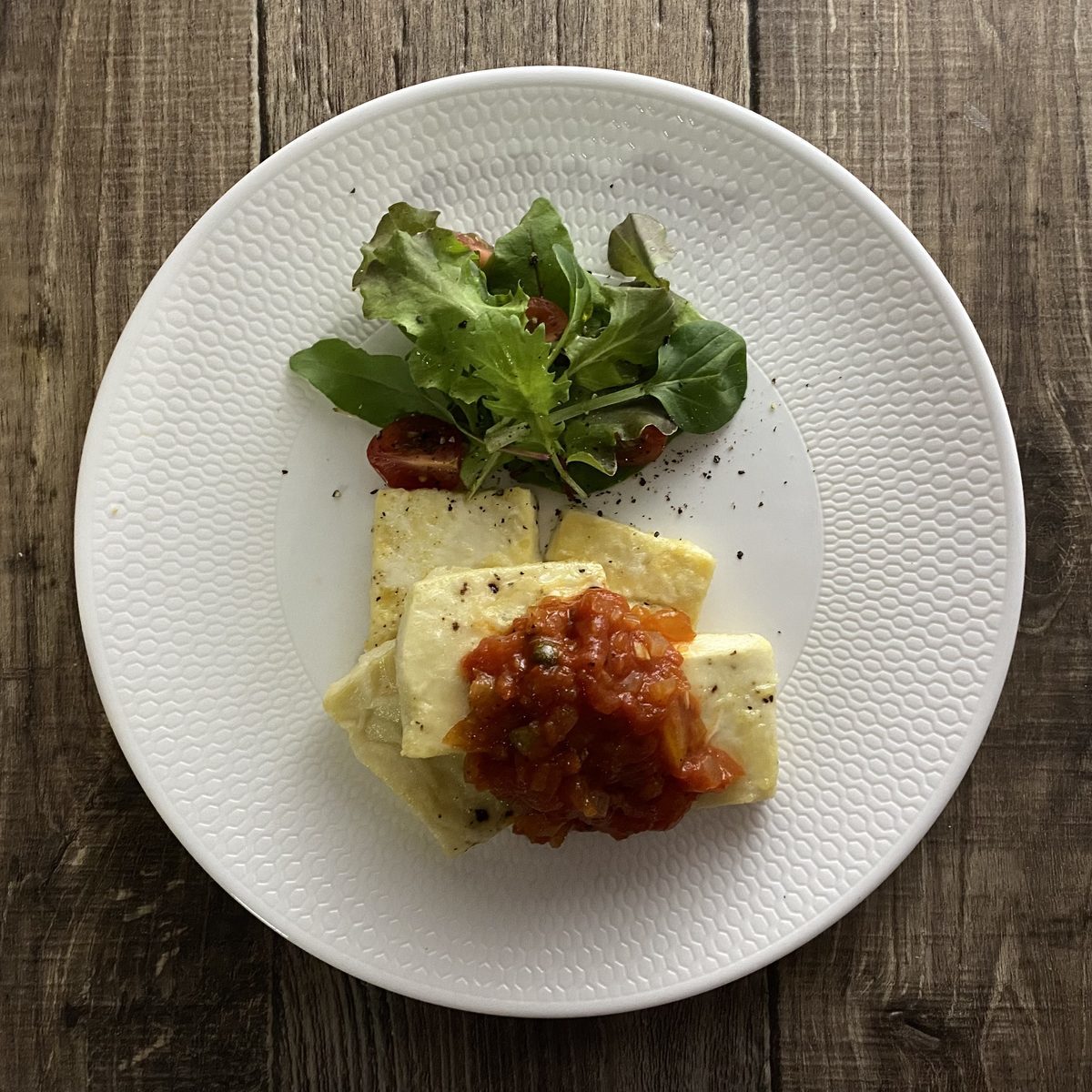 豆腐のステーキ トマトソース