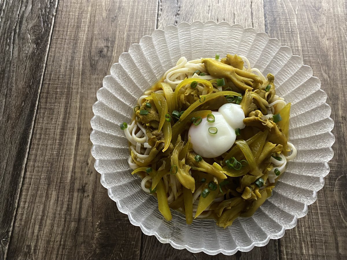 舞茸の冷やしカレーうどん