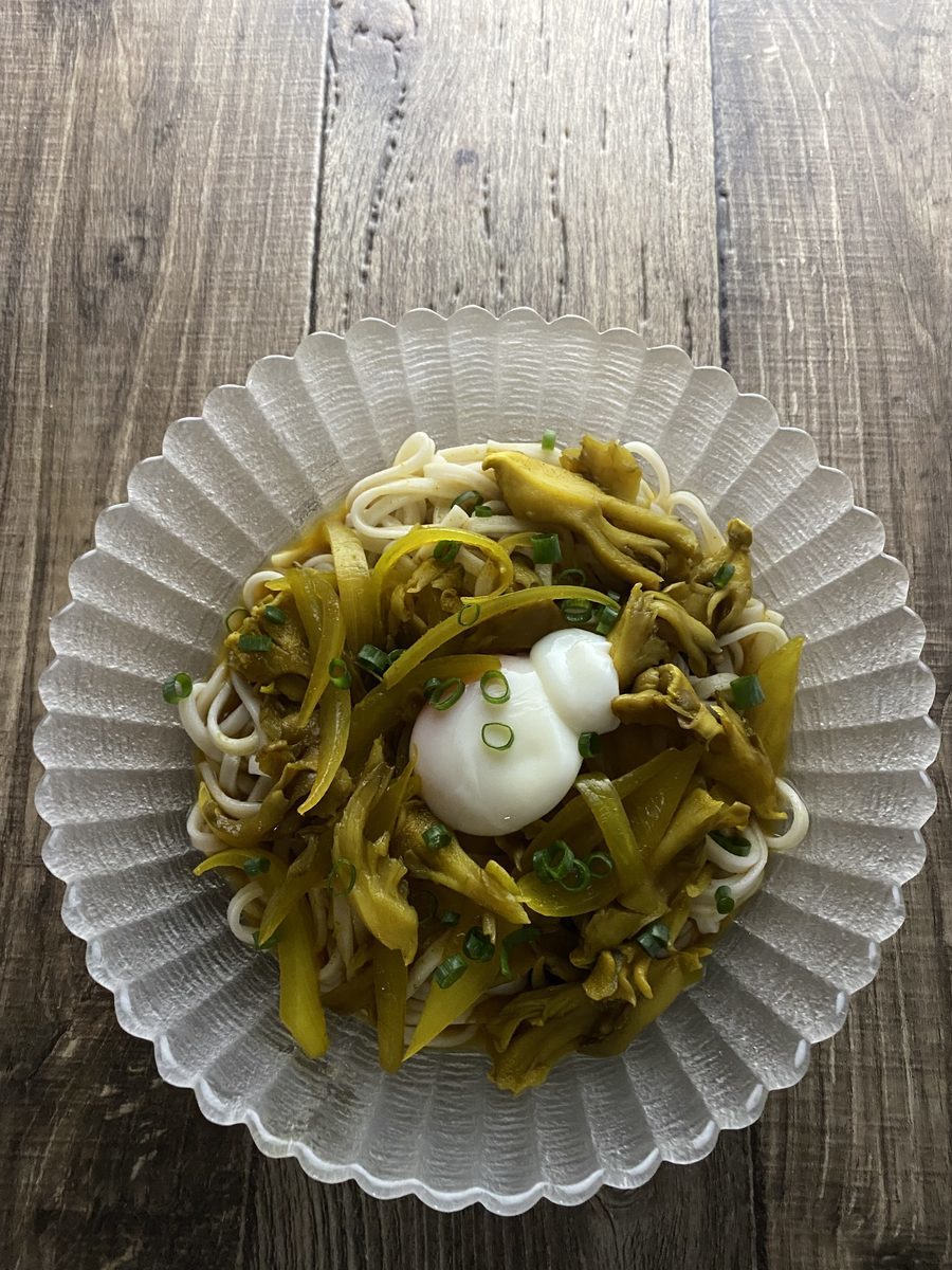 舞茸の冷やしカレーうどん