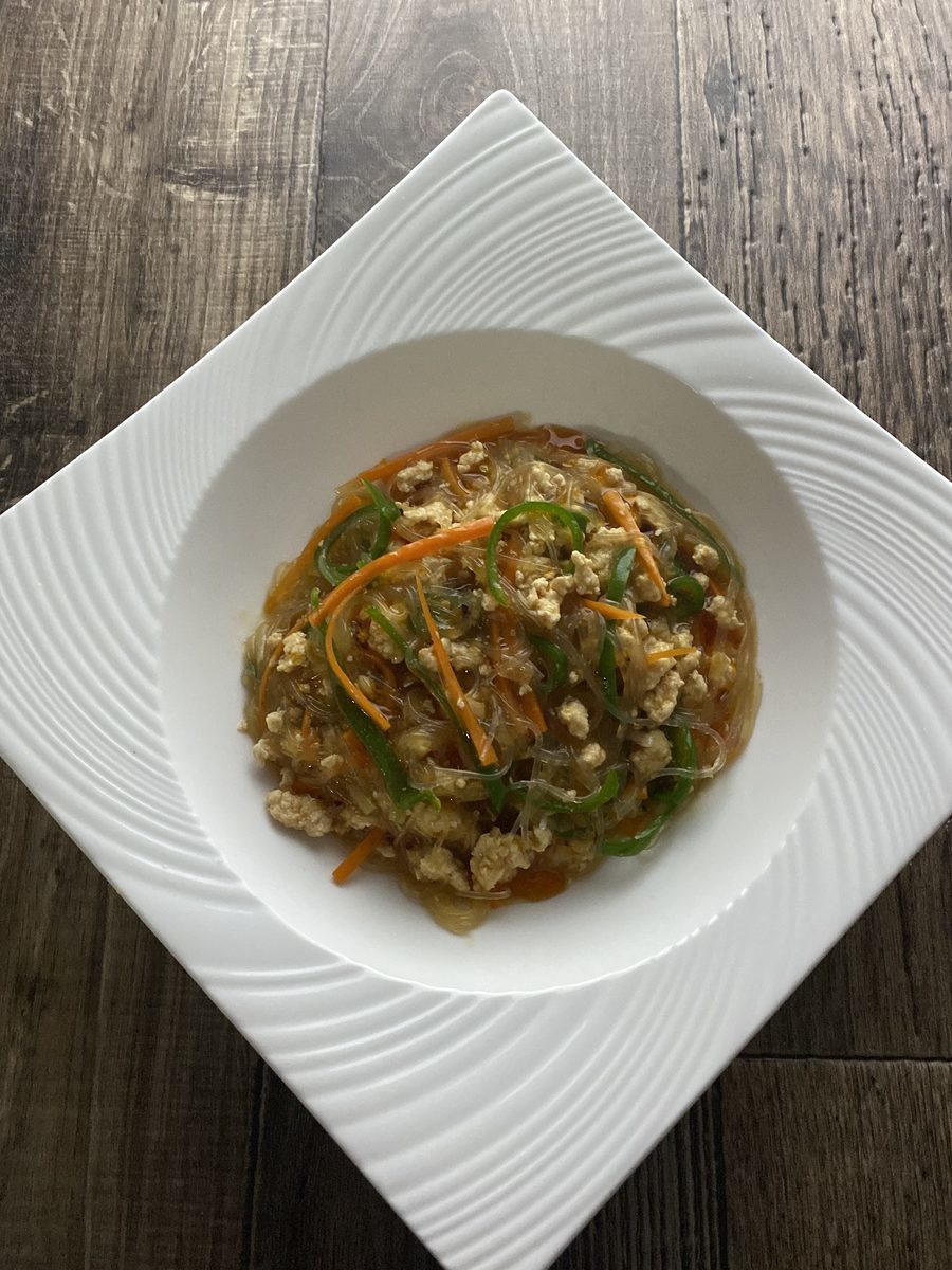 鶏むね肉で麻婆春雨