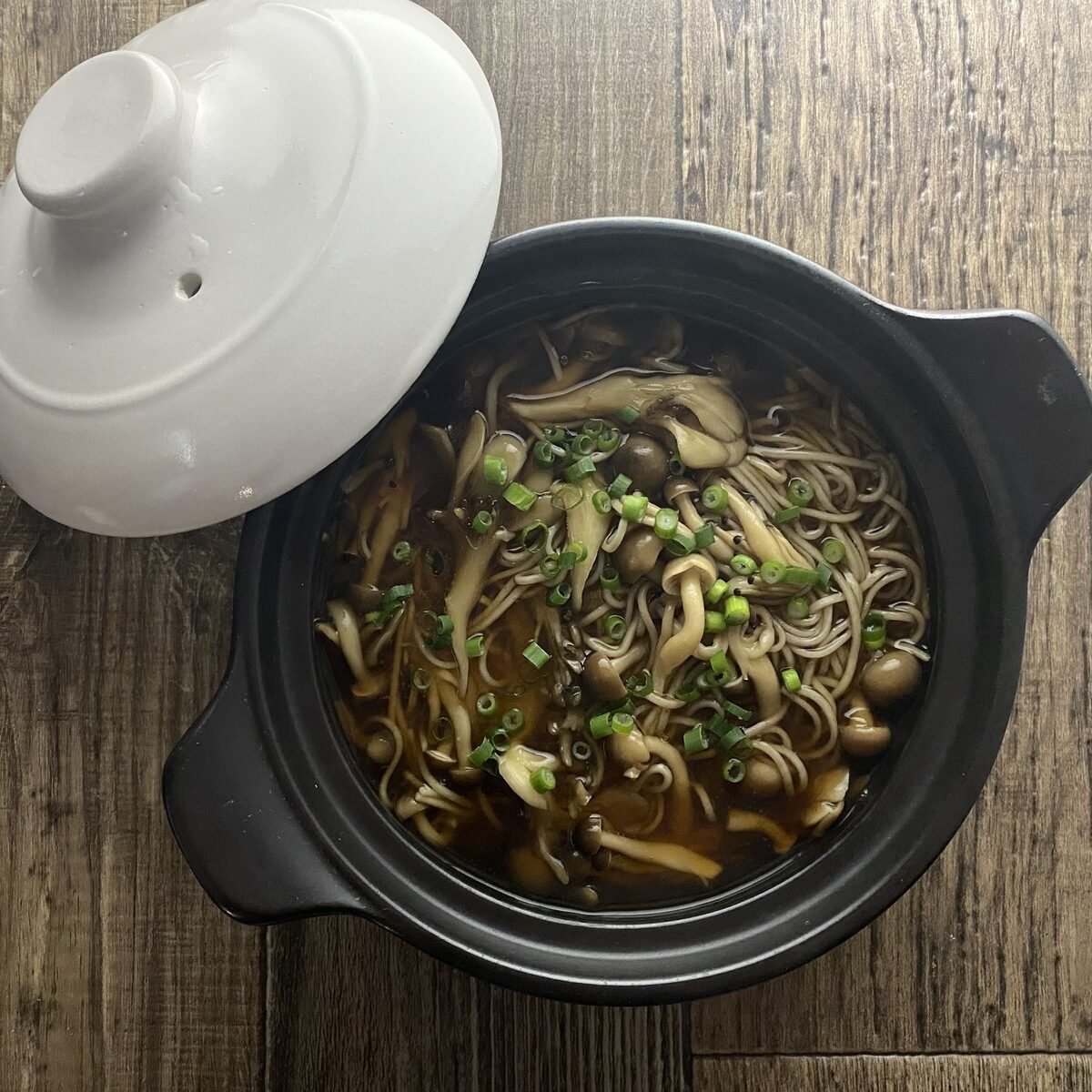 きのこのあんかけ蕎麦