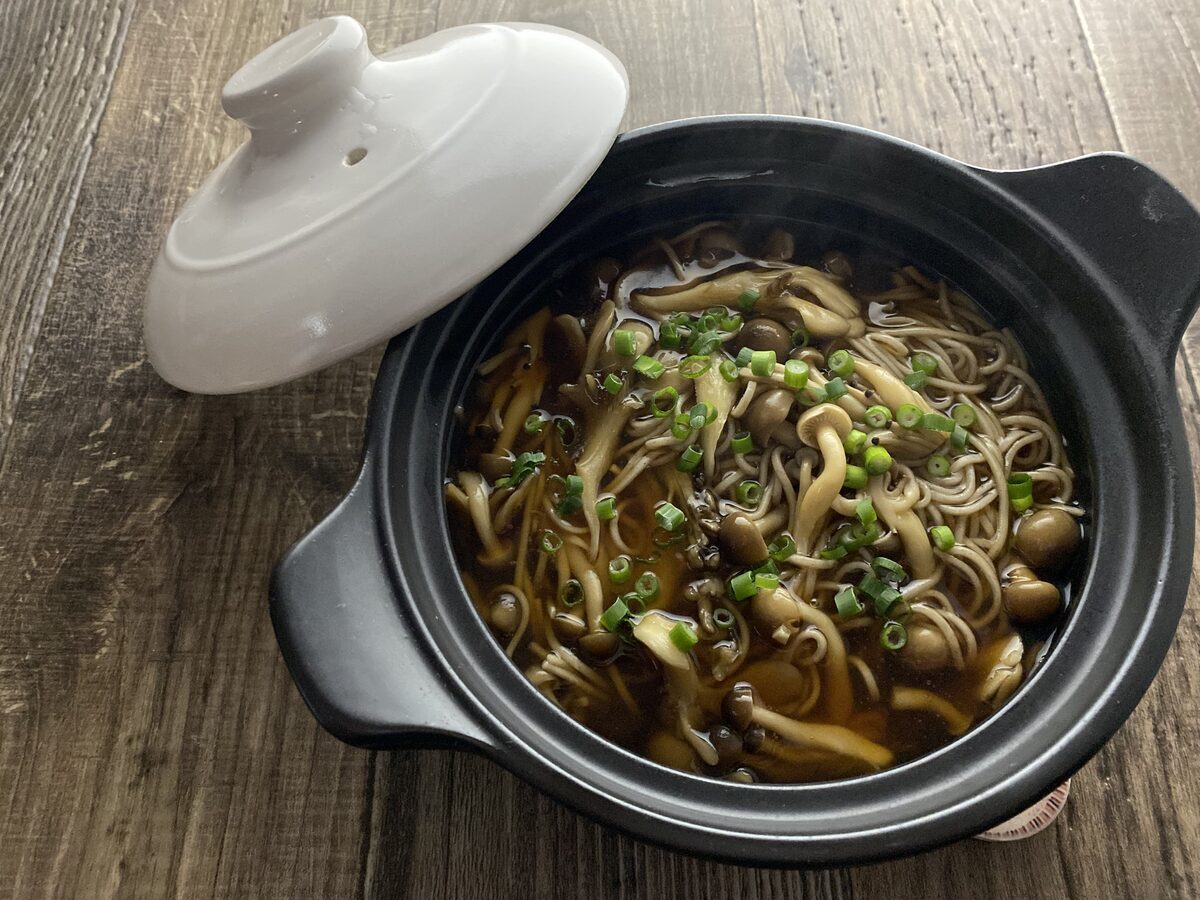 きのこのあんかけ蕎麦