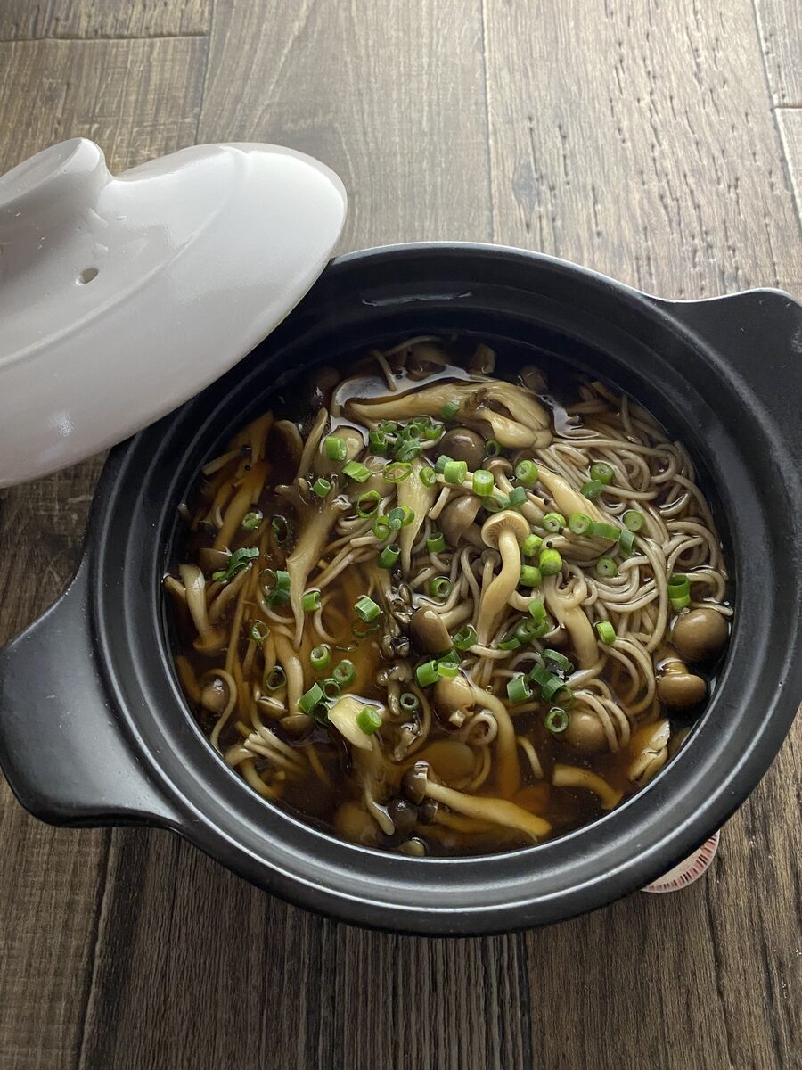 きのこのあんかけ蕎麦