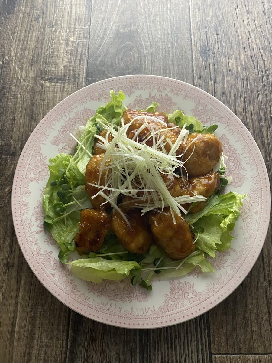 鶏むね肉の唐揚げ 黒酢あん