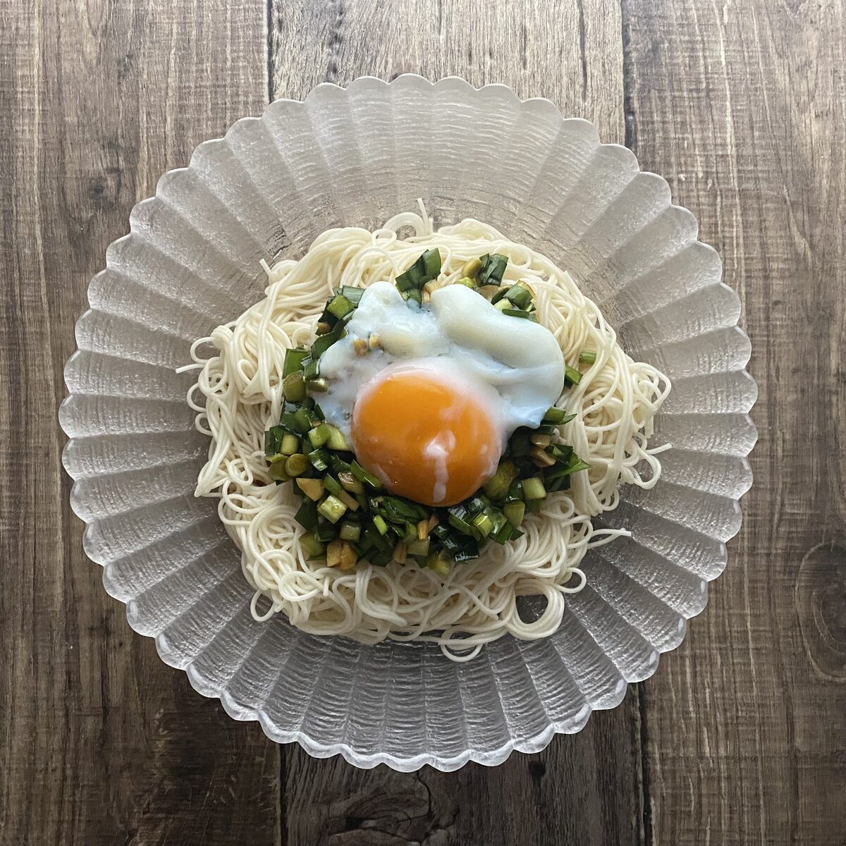 ニラだれそうめん