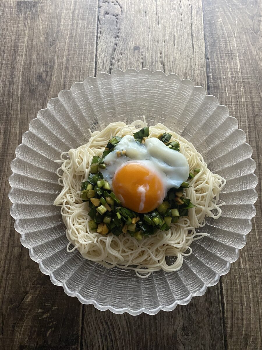 ニラだれそうめん