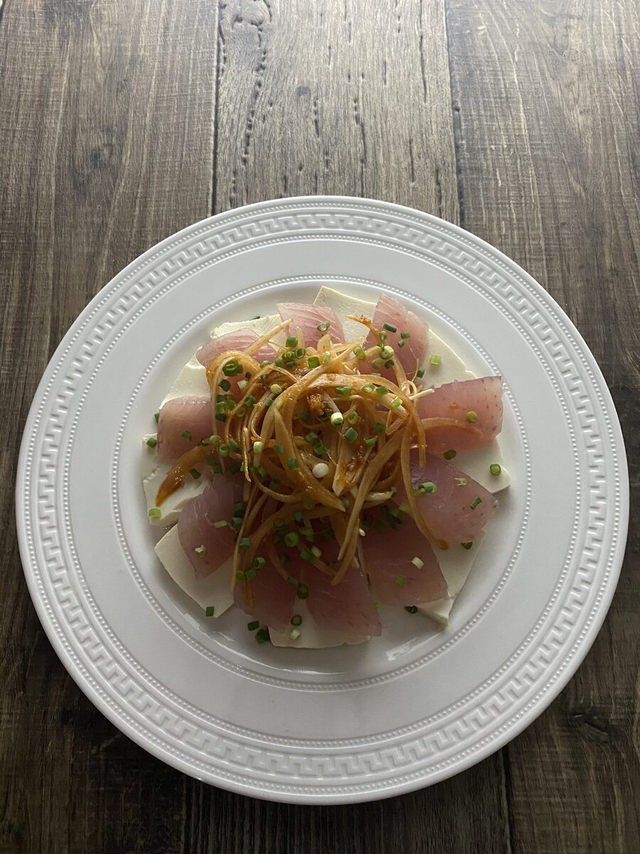 マグロと冷奴の韓国風