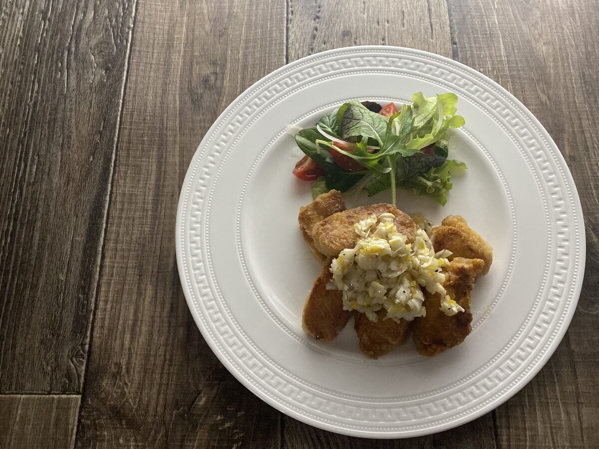 鶏むね肉の唐揚げ ネギ塩ゆず