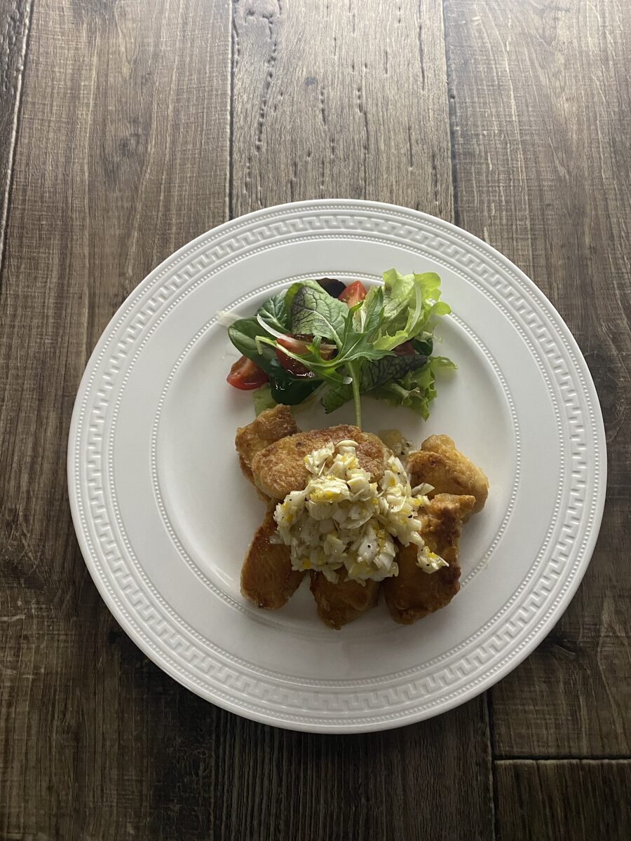 鶏むね肉の唐揚げ ネギ塩ゆず