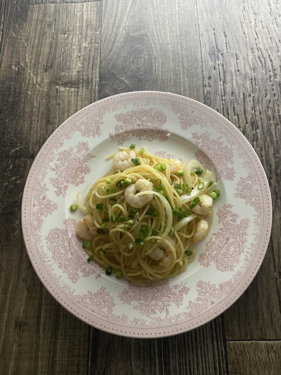 エビのエスニックパスタ