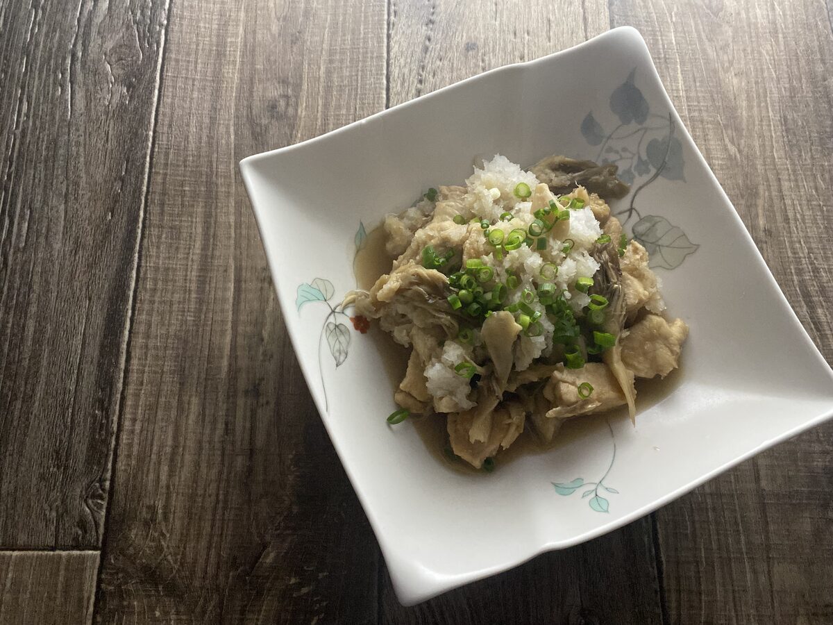 鶏むね肉と舞茸のみぞれ煮