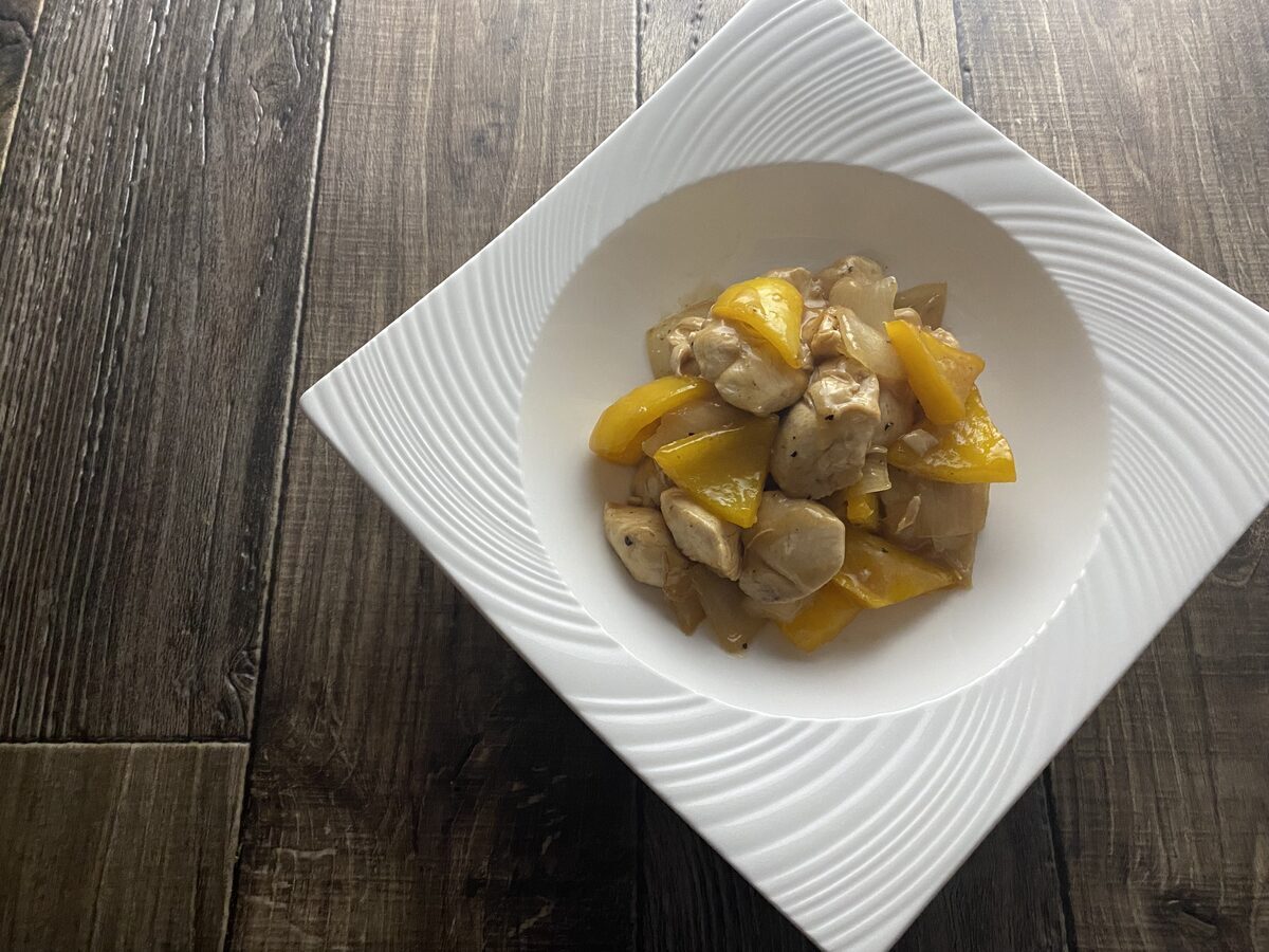 鶏むね肉とパプリカの甘酢あん