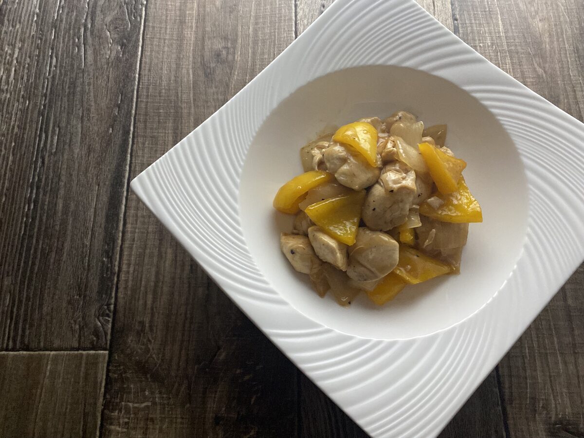 鶏むね肉とパプリカの甘酢あん
