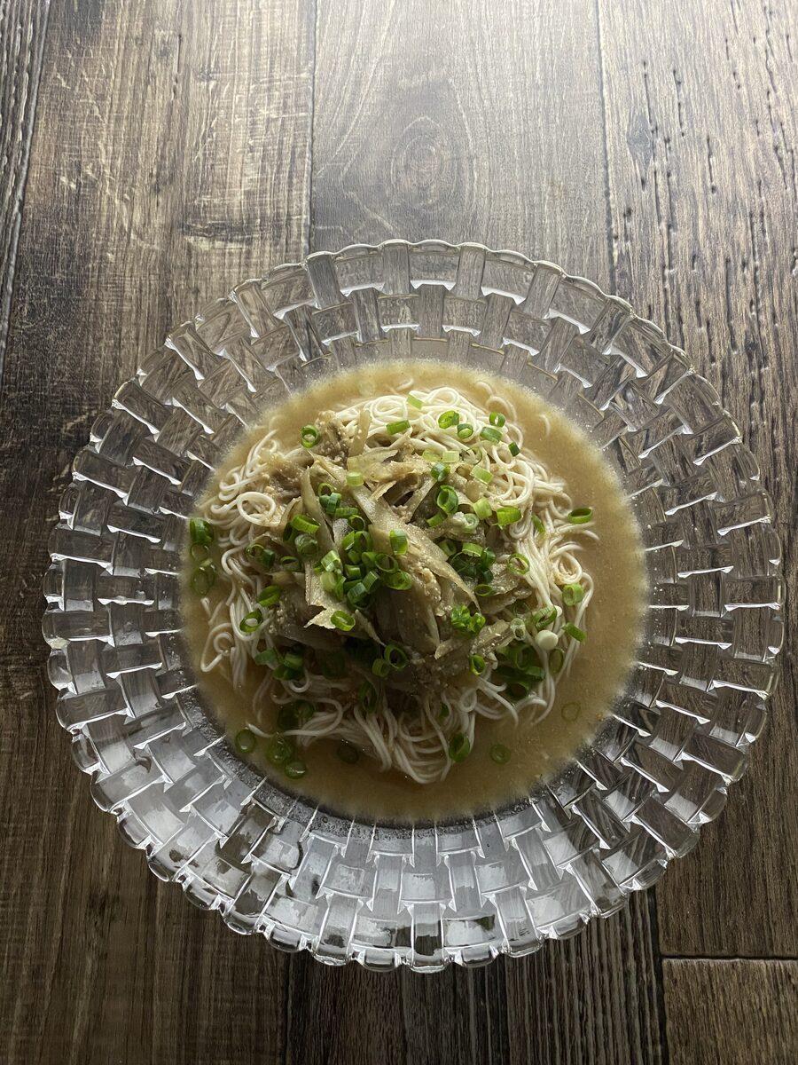 ごぼうのごまだれそうめん