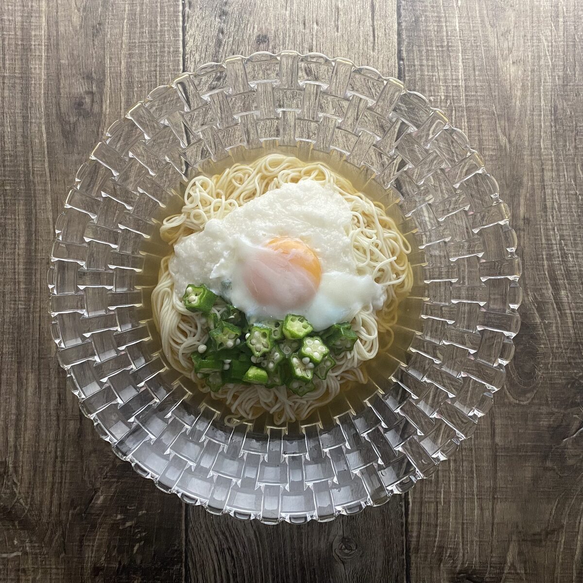 オクラと長芋のネバネバそうめん