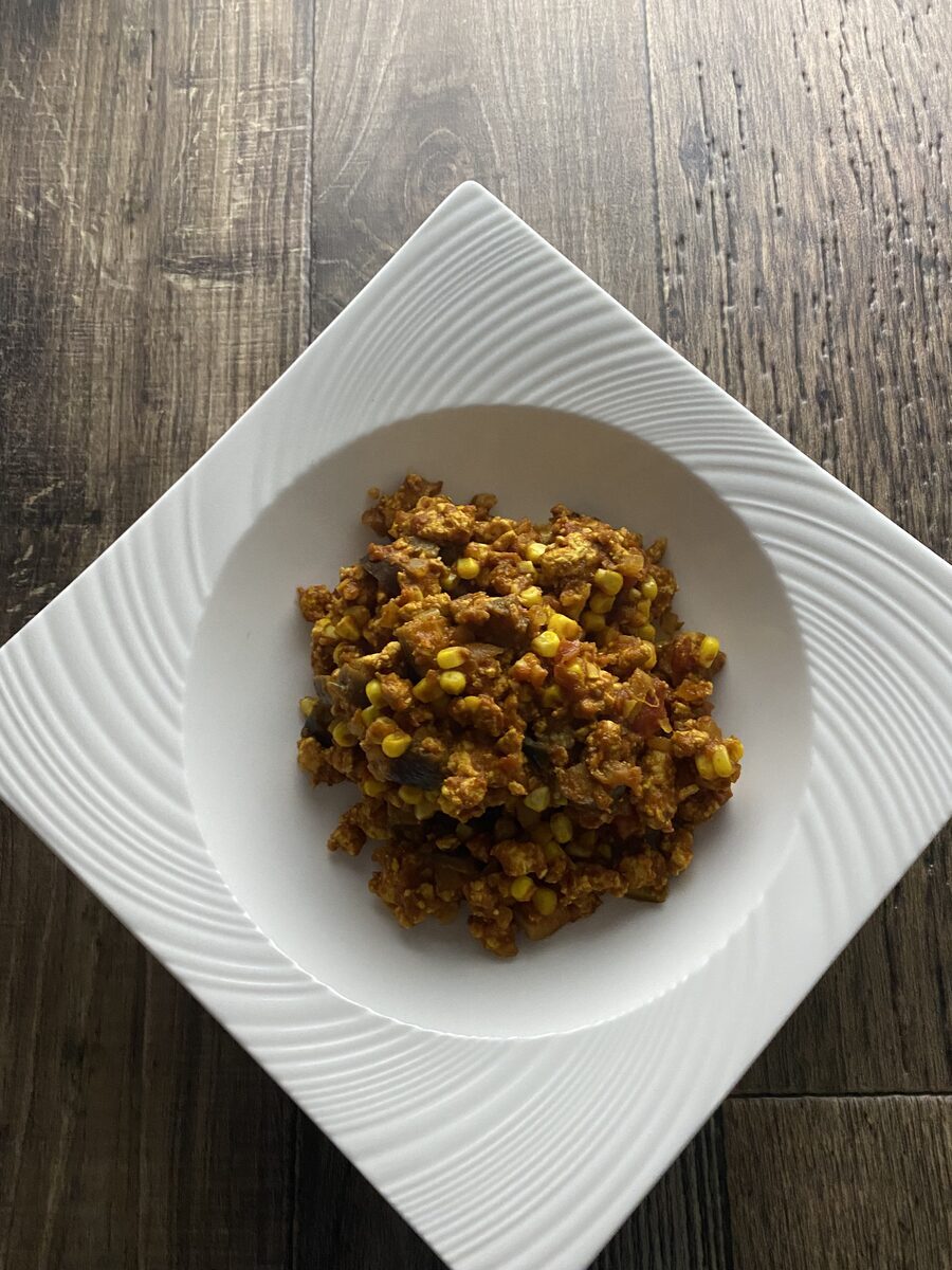 鶏むね肉ととうもろこしのキーマカレー