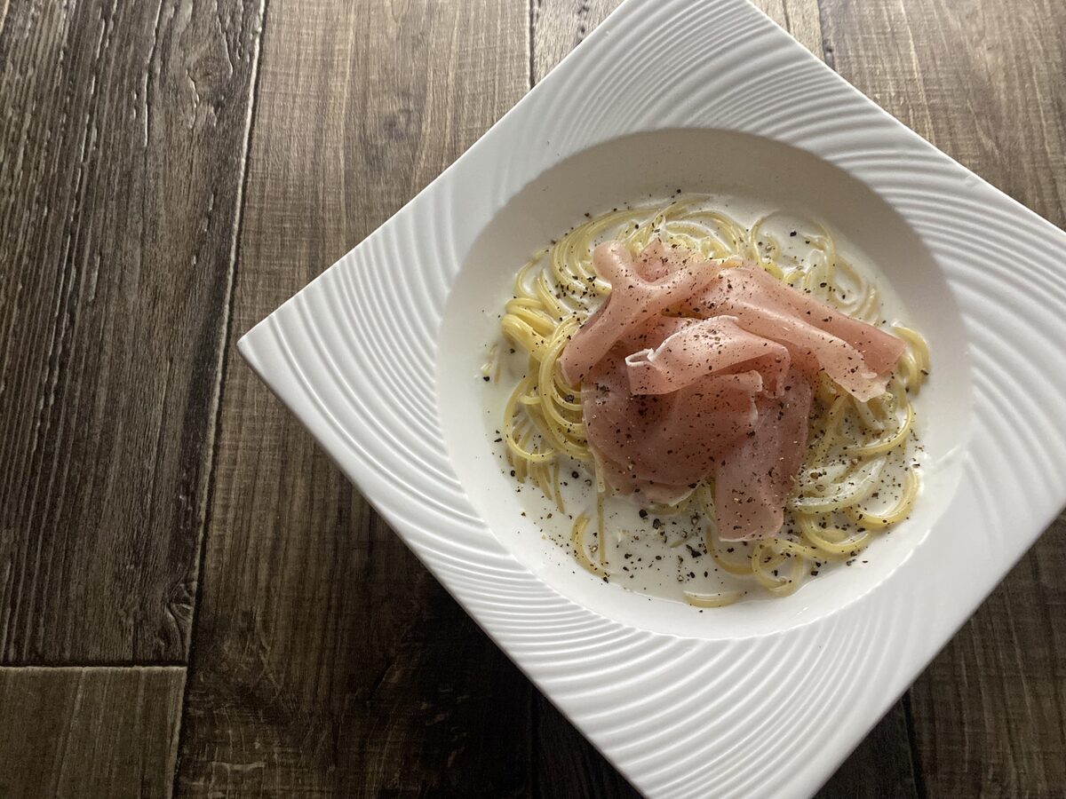 生ハムのクリームパスタ