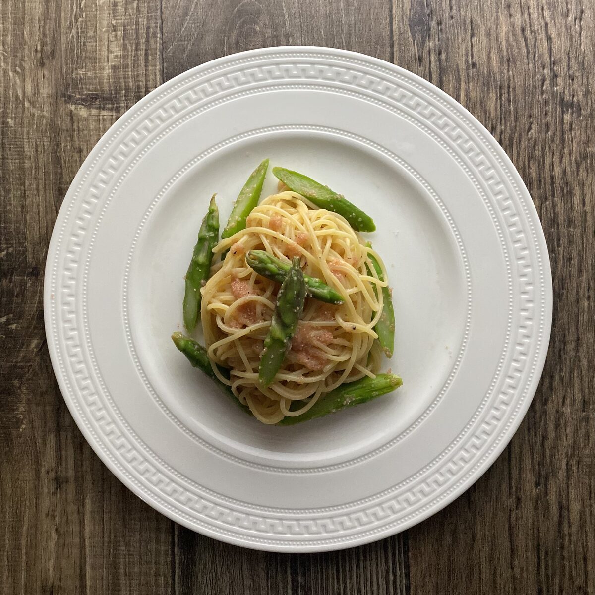 アスパラガスとたらこのパスタ
