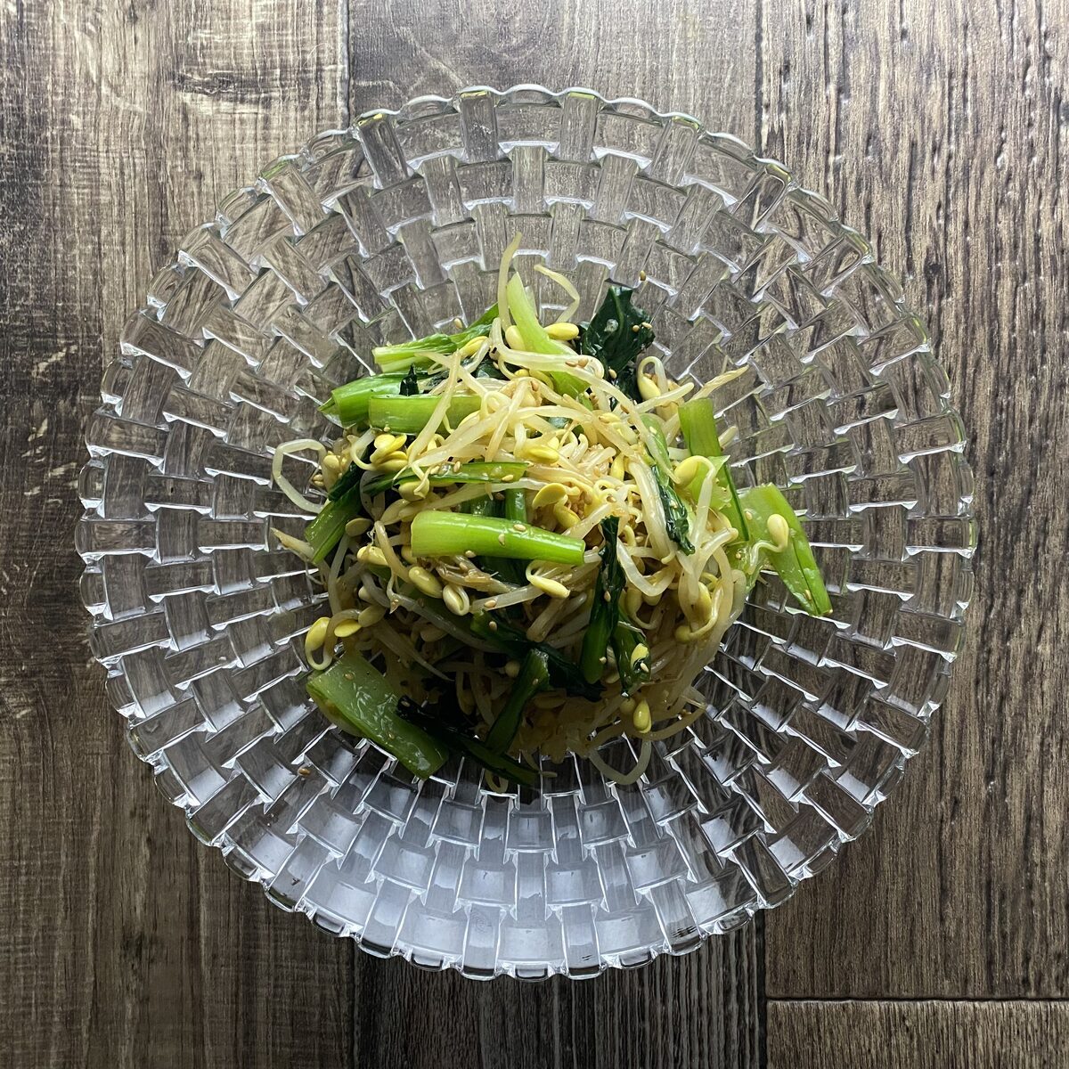 豆もやしと小松菜のナムル
