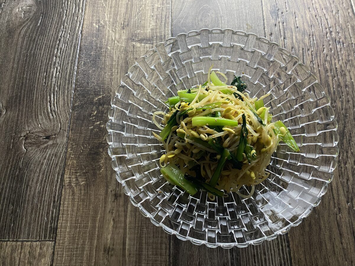 豆もやしと小松菜のナムル