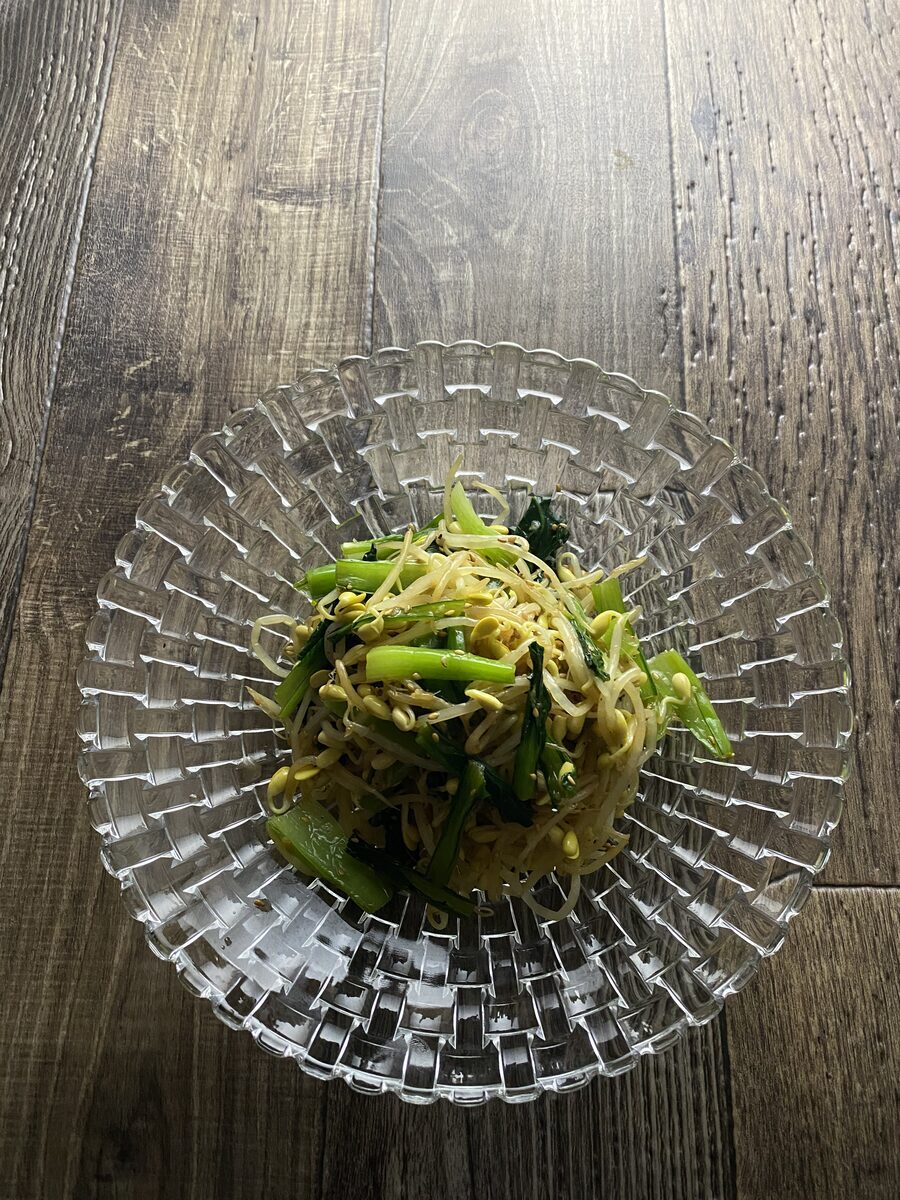 豆もやしと小松菜のナムル