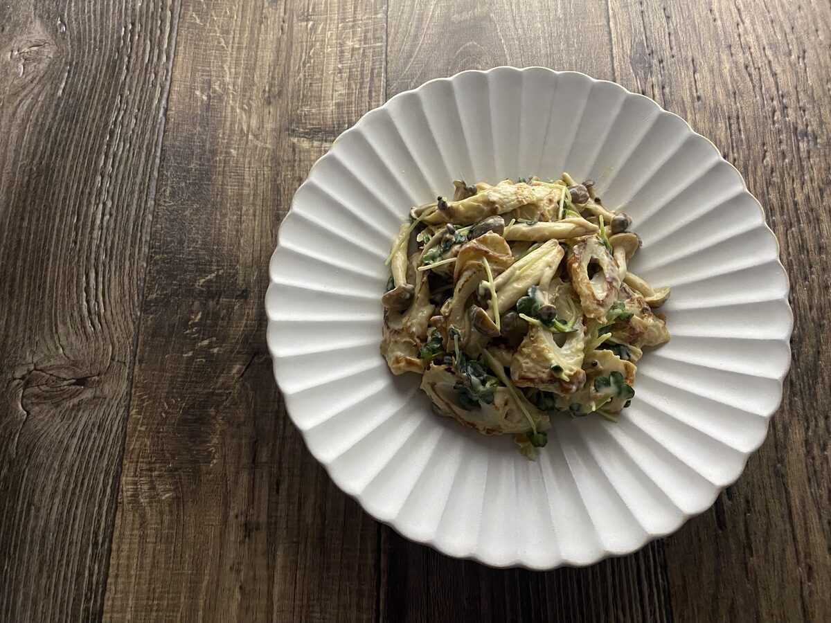 焼きちくわとしめじのマヨサラダ