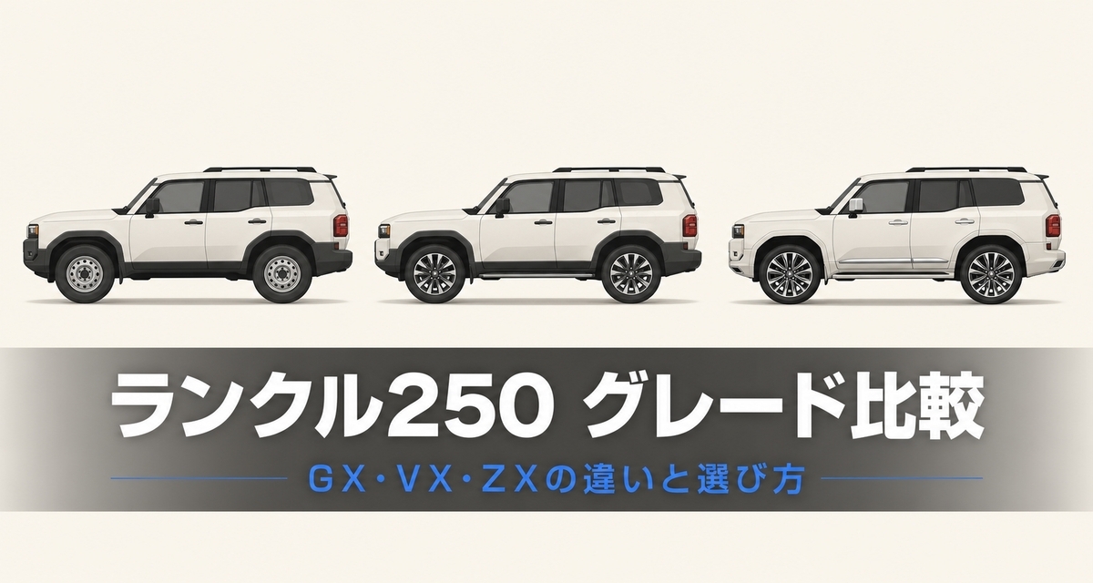 ランクル250グレード比較｜GX・VX・ZXの違いと選び方 - 後悔しないSUV選び