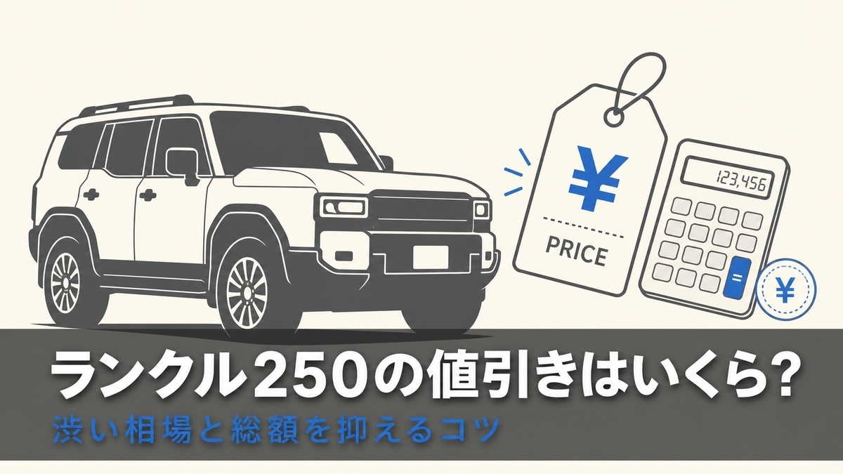 ランクル250の値引きはいくら？渋い相場と総額を抑えるコツ - 後悔
