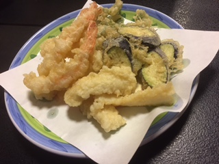 天ぷら盛り合わせ一皿目