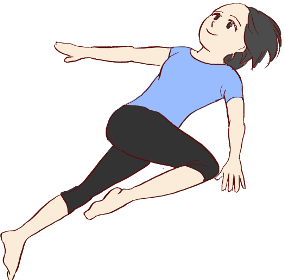 腰の筋肉の緊張をほぐす体操。運動後のクールダウンにも適しています。