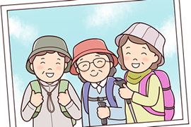 山歩きは余裕ある計画、体力のある指導者と一緒に