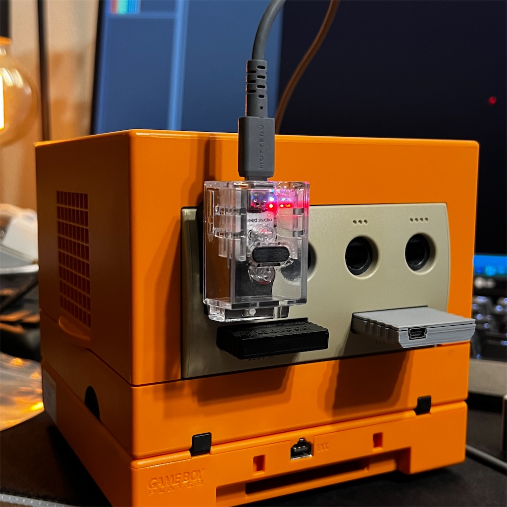 【動作確認済み】ゲームキューブ　ゲームボーイプレイヤー　本体セット　オレンジ ゲームキューブゲームボーイプレイヤー本体セットオレンジ