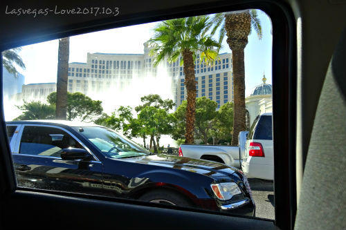 車内から噴水ショー 噴水ショー