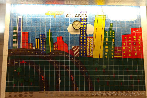 アトランタのタイル画 アトランタ 壁のタイル画