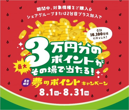 ドコモ東北限定、「夢のポイントキャンペーン」