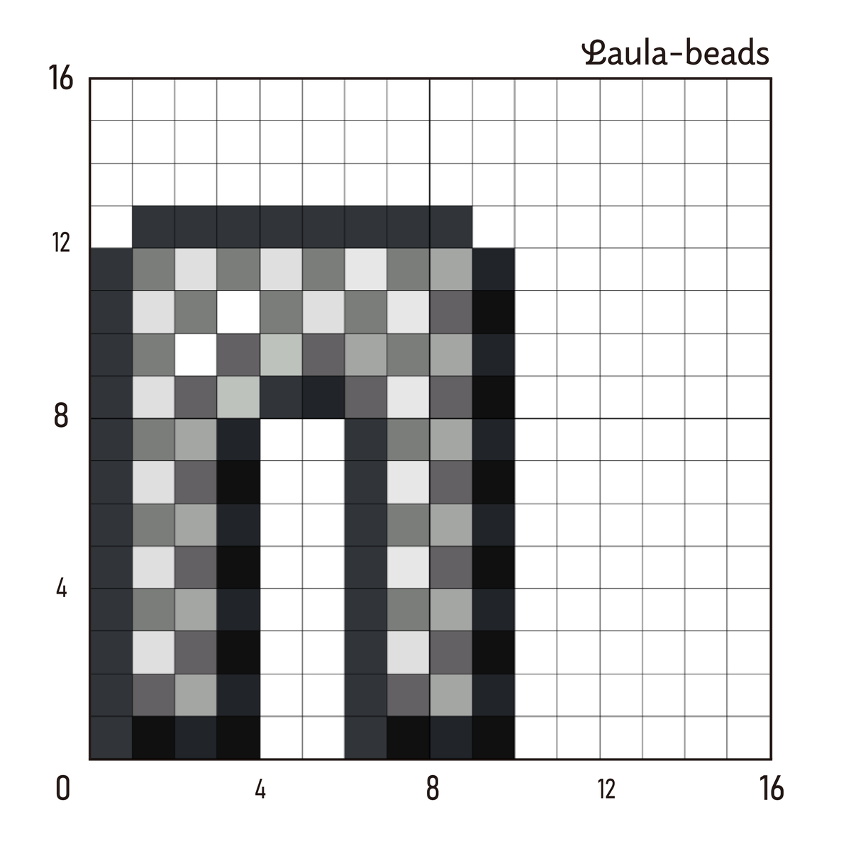 マイクラアイテム ドット絵 チェーンのレギンス アイロンビーズ クロスステッチ 図案 Laula Beads