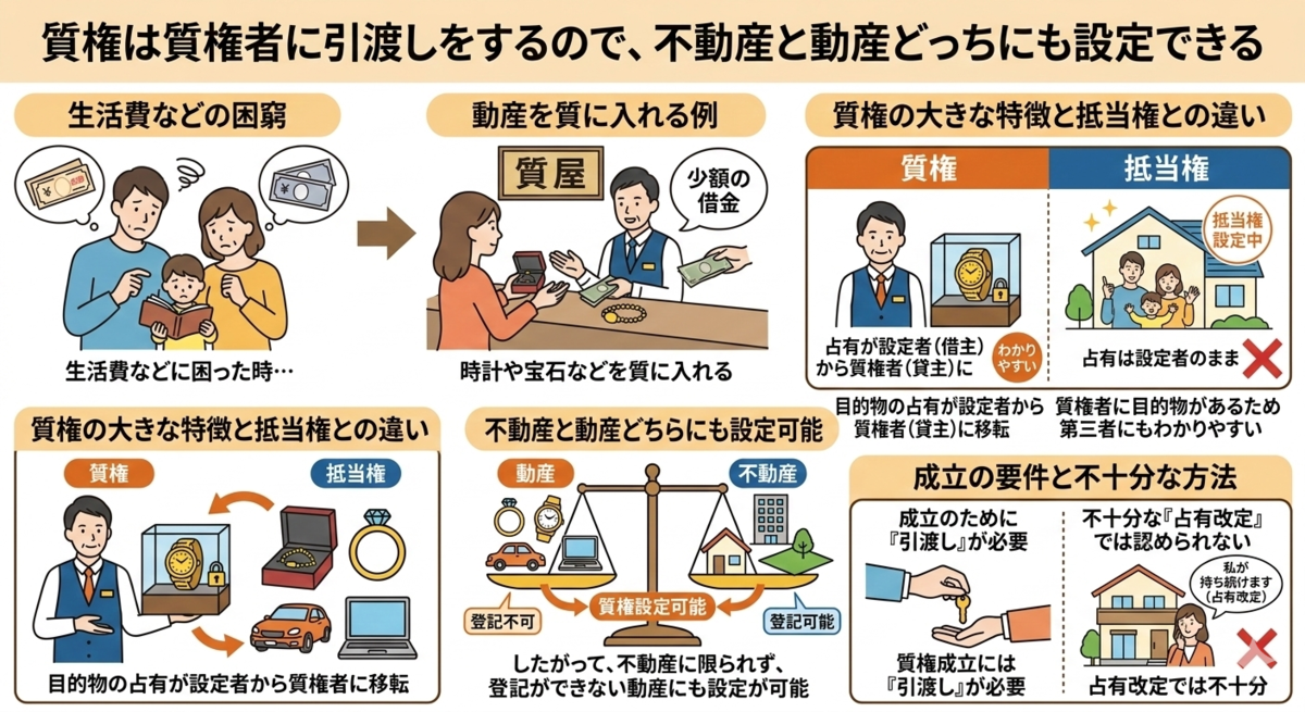 不動産と動産の違い④（抵当権と質権と譲渡担保権を比較する） - 民法勉強中・・・