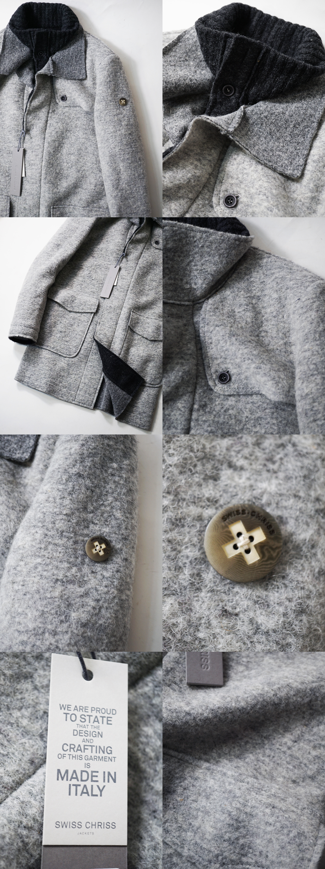 swiss chriss　イタリア製ウールチェスターコート インポート ウールコート SWISS CHRISS スイスクリス