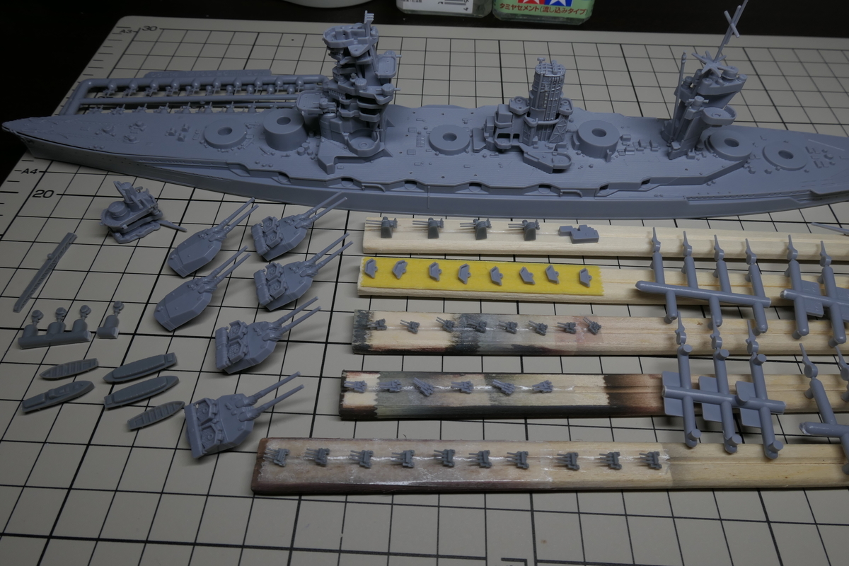 マンディ爺 扶桑 製作 初の艦船模型「1/700 戦艦扶桑 1944年版（青島文化教材社）」を