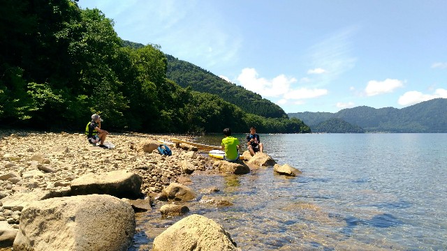 田沢湖でSUP