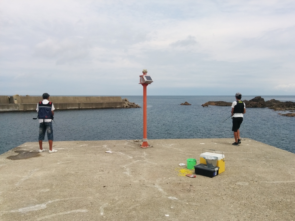 日本海で釣り