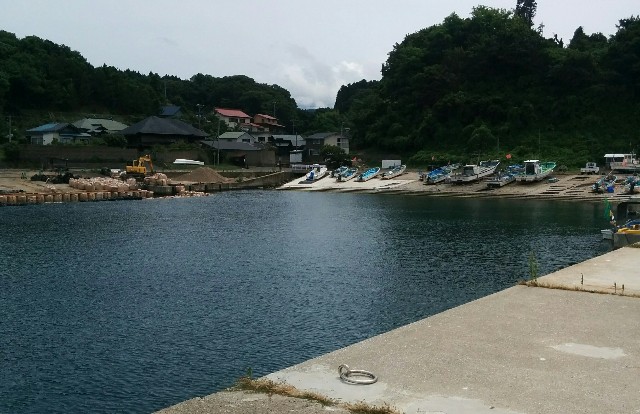 日本海で釣り
