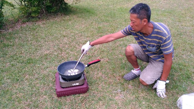 日本海で釣り