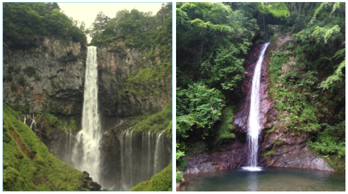 f:id:leo-roy:20190825163141p:plain 日光華厳の滝 秩父華厳の滝 比較