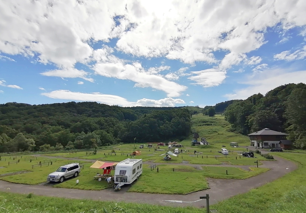 月山あさひサンチュアパーク サイト全体写真