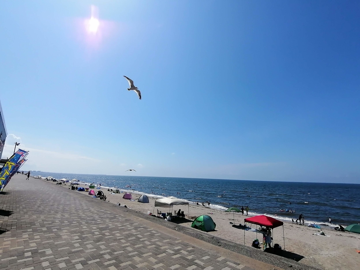 紫雲寺記念公園オートキャンプ場 海水浴