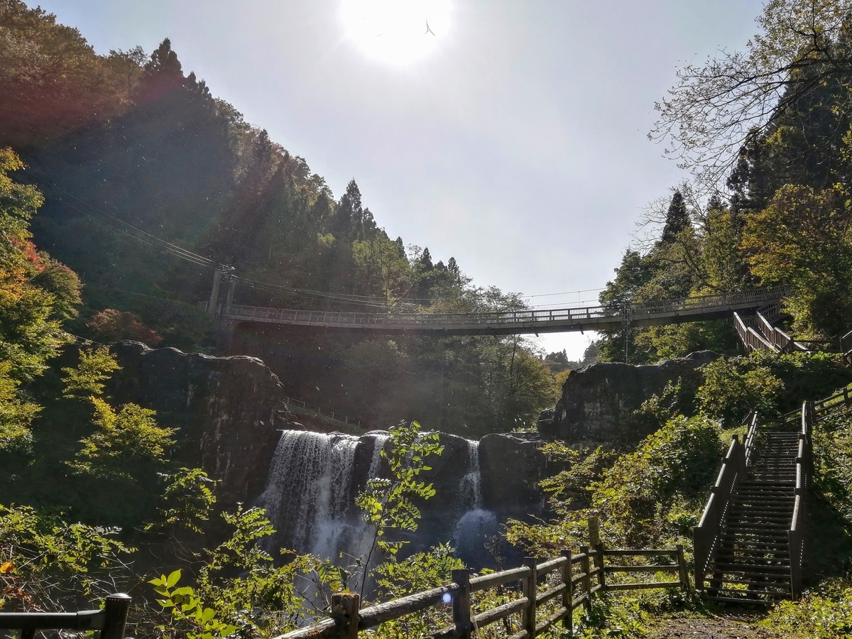 土湯温泉 滝のつり橋