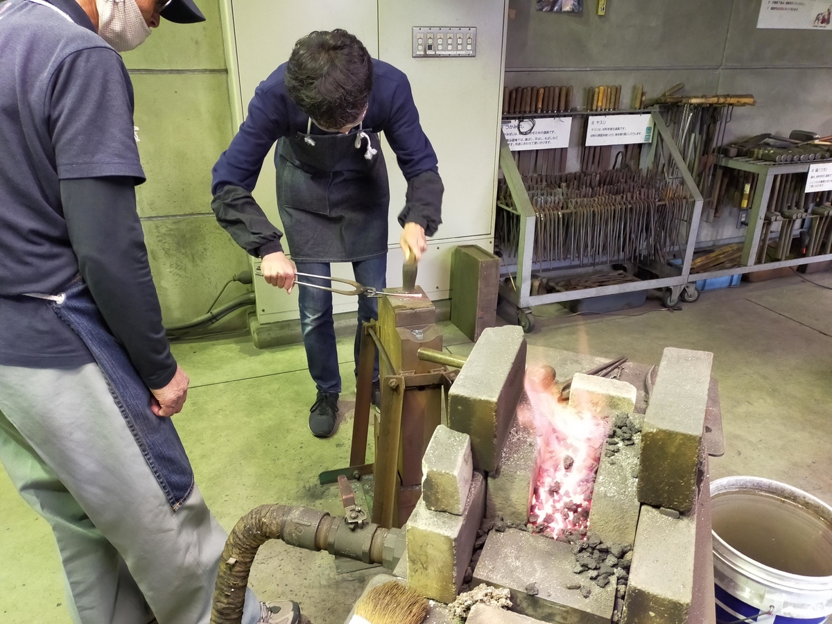 三条市 三条鍛冶道場 ものづくり体験 ペーパーナイフ 五寸釘